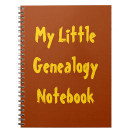 Min lilla Genealogy Notebook Anteckningsbok Med Spiral