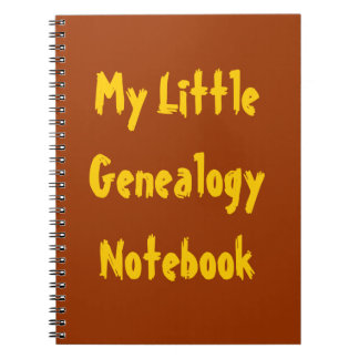 Min lilla Genealogy Notebook Anteckningsbok Med Spiral