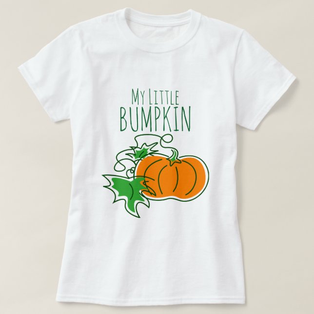 Min lilla graviditets-T-shirt för hösten T Shirt (Design framsida)