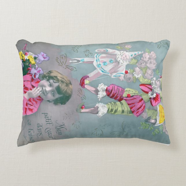 Min lilla hjärta i denna kyss  prydnadskudde (Framsidan)