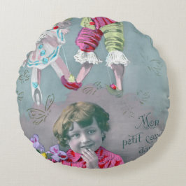 Min lilla hjärta i denna kyss  rund kudde