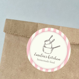 Min lilla kök logotyp dekal runt klistermärke