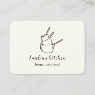 Min lilla köks logotyp qr-kod lämna oss en recensi visitkort