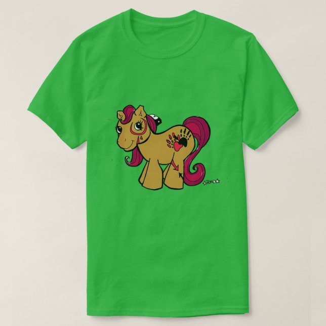 min lilla krig pony t shirt (Design framsida)