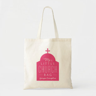 Min lilla kyrka söt mörk rosa Ortodox dome Tygkasse