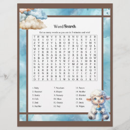 Min lilla Lamb_ Baby Ord-sökning Brevhuvud