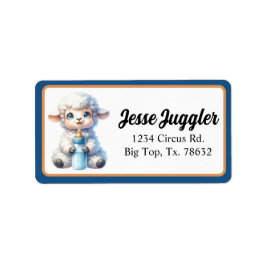 Min lilla lampa adressetikett