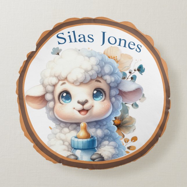 Min lilla lampa rund kudde (Framsidan)