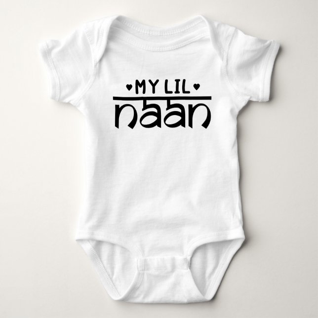 Min lilla (LIL) Naan Baby Bodykostym T Shirt (Framsida)