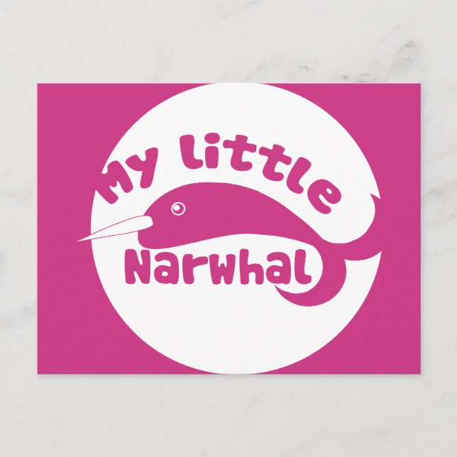 Min lilla Narwhal Vykort (Framsida)