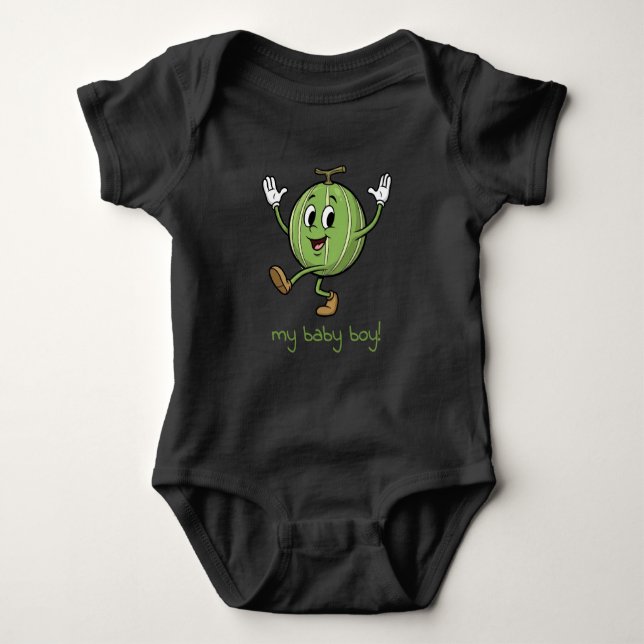 Min lilla pojke Glad Vattenmelon T Shirt (Framsida)