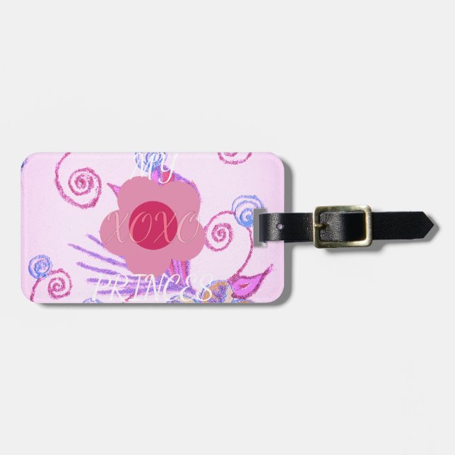 Min lilla prinsessa: Baby Rosa Vector Inspirationa Bagagebricka (Horisontell Framsida)