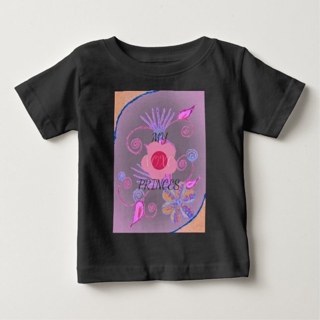 Min lilla prinsessa: Baby Rosa Vector Inspirationa T-shirt (Framsida)