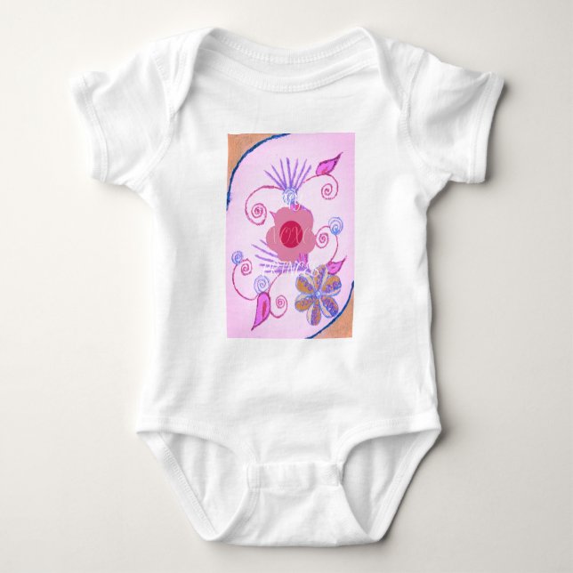 Min lilla prinsessa: Baby Rosa Vector Inspirationa Tee (Framsida)