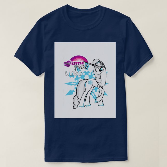 Min lilla rwanby Pony Weiss Graphic T Shirt (Design framsida)