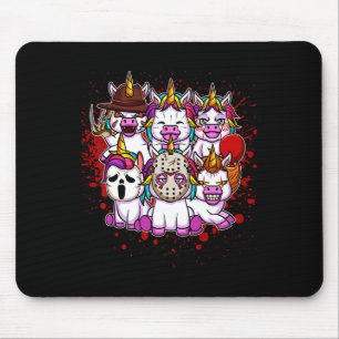 Min lilla skräckbesättning - Halloween Unicorns Musmatta