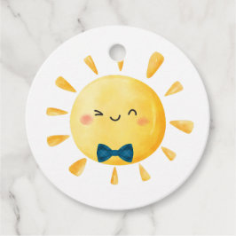 Min lilla solljus första födelsedag gåvor etiketter