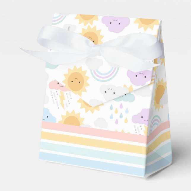 Min lilla solskina Rainbows & Clouds Party Box Presentaskar (Framsidan Sidan)