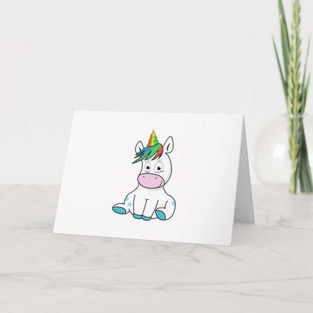 Min lilla söta Unicorn Kort (Framsida)