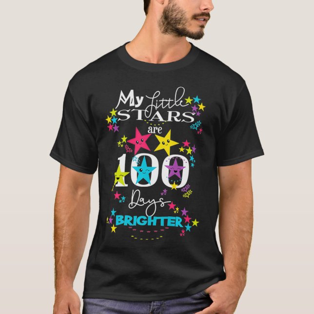 Min lilla stjärna är 100 dagar ljusare kute-idé fö t shirt (Framsida)