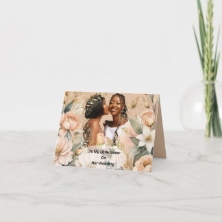 Min lilla syster-Bröllopsdag Kort