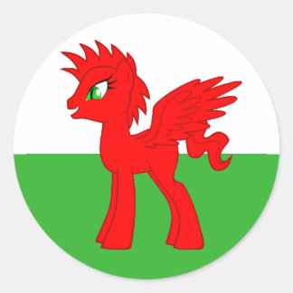 Min lilla Welsh Sticker Runt Klistermärke