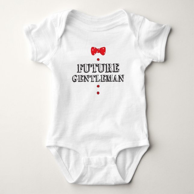 Min lille bror nya bebis framtida gentleman design t shirt (Framsida)