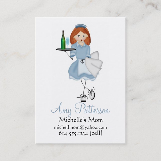 Min lite framtida servitrismammakort (Framsida)