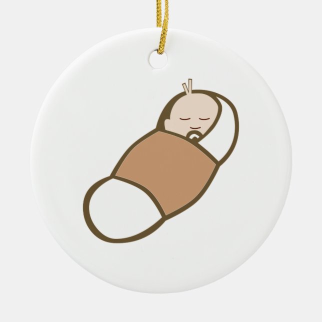 Min lite jordnöt julgransprydnad keramik (Framsidan)