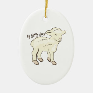 Min lite Lamb Julgransprydnad Keramik
