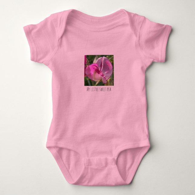 Min lite söta ärtatutubodysuit tee shirt (Framsida)