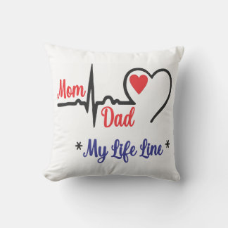 MIN LIVSLINJE mamma PAPPA Kudde