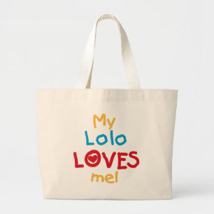 Min Lolo Kärlek Me T-shirts och presenter Jumbo Tygkasse