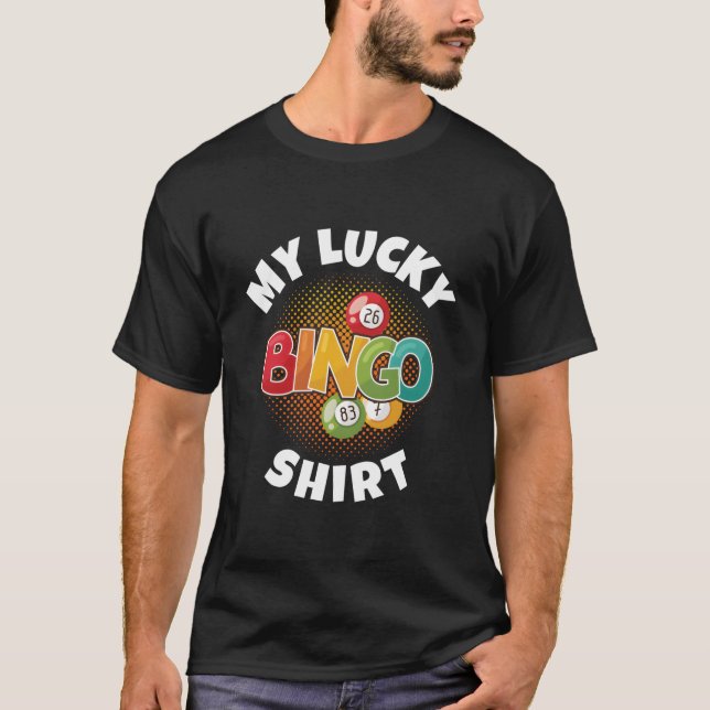 Min Lucky Bingo Bingo För T Shirt (Framsida)