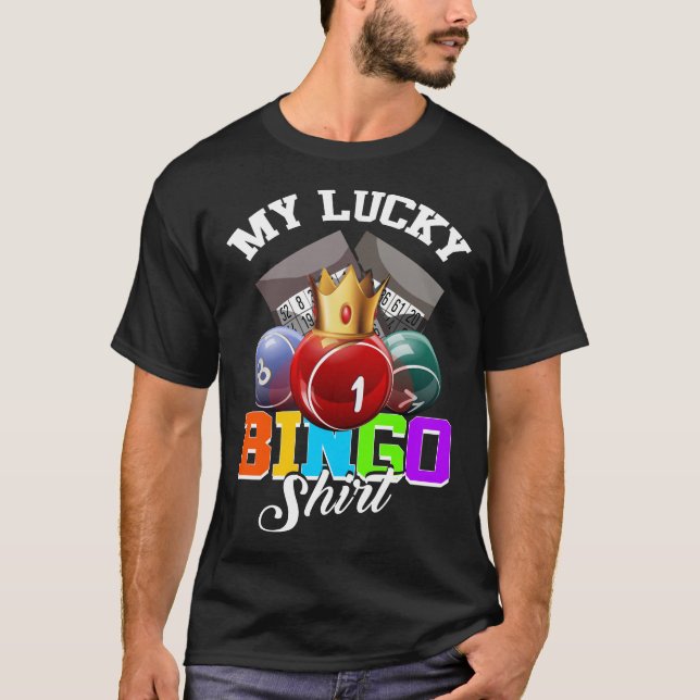 Min Lucky Bingo Shirt Bingo Player T Shirt (Framsida)