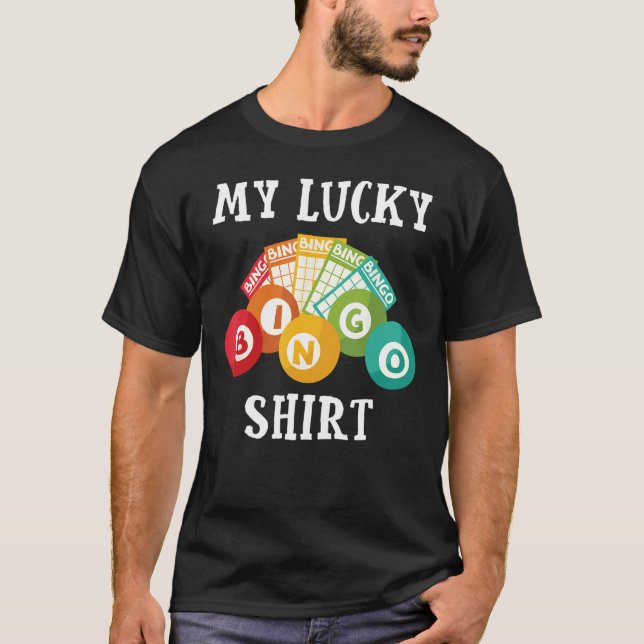 Min Lucky Bingo Shirt Funny Cute Bingo Player T (Framsida)