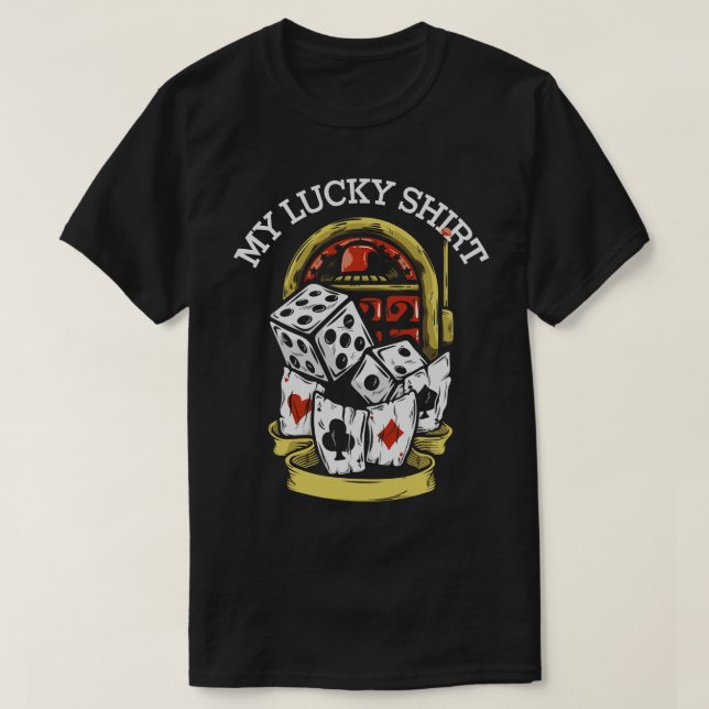 Min Lucky Casino Gambling Spelare T Shirt (Design framsida)