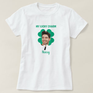Min Lucky Charm Anpassat Namn St. Patrick's Day Fo T Shirt