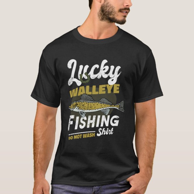 Min Lucky Gäddfiske  Fiske Gädda T Shirt (Framsida)