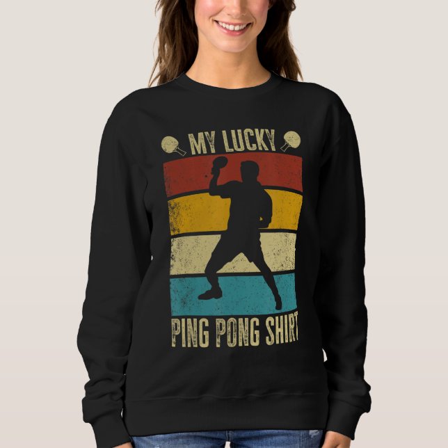 Min Lucky Ping Pong Funny Bord Tennis Player T Shirt (Framsida)
