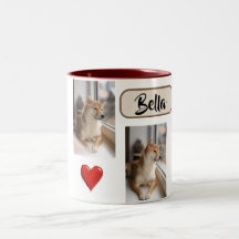 Min lurviga vän Anpassad hundfoto-mugg med namn