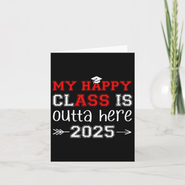 Min Lycklig Cl är här 2025 års högre Studenten F Kort (Framsida)