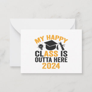 Min Lycklig-klass är Outta here 2024 Lusj Studente Anteckningskort