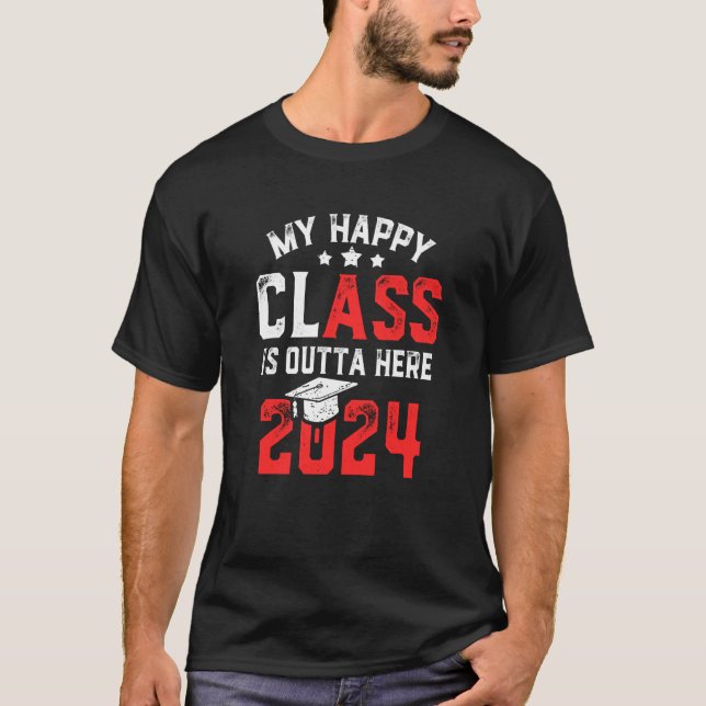 Min Lycklig-klass ligger här 2024 högre grad 24 T Shirt (Framsida)