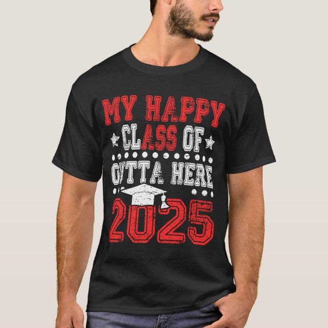 Min Lycklig-klass ligger här 2025-2025-2010 Studen T Shirt (Framsida)