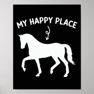 Min Lycklig Ställe Funny Horse Lover Poster