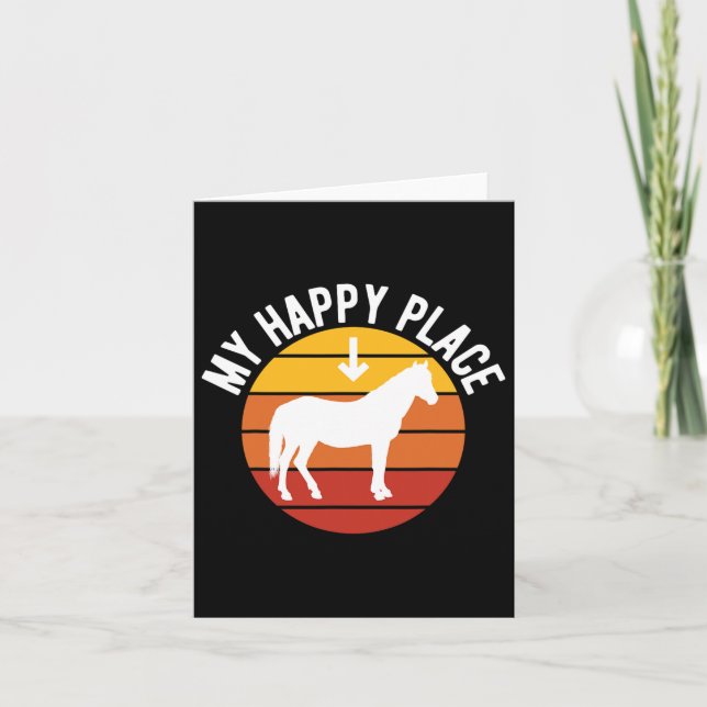 Min Lycklig Ställe Horse Lover1 Kort (Framsida)
