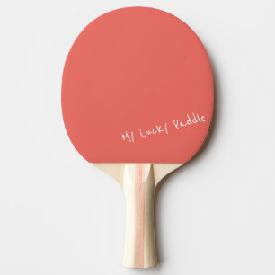 Min lyckliga persika-/korallfärgPing Pong paddlar Pingisracket