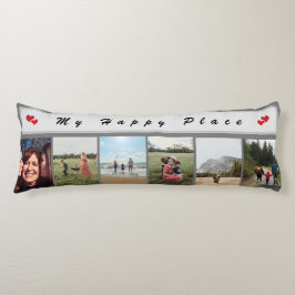 Min Lyckliga Plats Anpassningsbar Familjefoto 6 Bi Kroppskudde