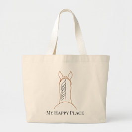 Min Lyckliga Plats Bay Häst Totebag Jumbo Tygkasse